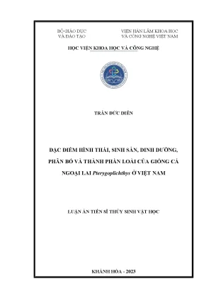 Nghiên Cứu Đặc Điểm Sinh Học Giống Cá Ngoại Lai 
