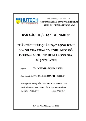 Phân Tích Kết Quả Hoạt Động Kinh Doanh Công Ty TNHH MTV