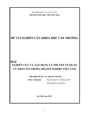 Nghiên Cứu Quản Lý Nhân Tài Trong Doanh Nghiệp Việt Nam