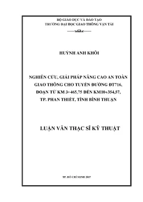 Giải Pháp Nâng Cao An Toàn Giao Thông Đường ĐT716 Tại