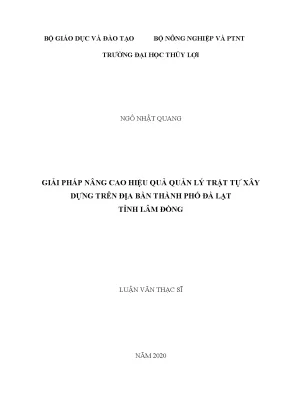 Giải pháp hiệu quả quản lý trật tự xây dựng tại Đà Lạt,