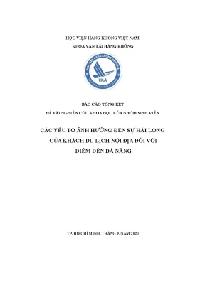 Nghiên Cứu Các Yếu Tố Ảnh Hưởng Đến Sự Hài Lòng Của 