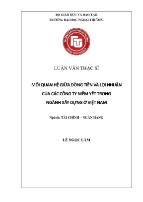 Mối Quan Hệ Giữa Dòng Tiền và Lợi Nhuận của Các Công Ty
