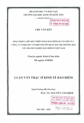 Nghiên Cứu Hoạt Động Liên Kết Triển Khai Bảo Hiểm Xe Cơ 