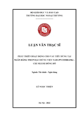 Phát Triển Hoạt Động Cho Vay Tiêu Dùng Tại Ngân Hàng