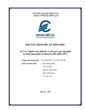 Nghiên Cứu và Thiết Kế Trạm Cấp Phôi Tự Động Sử Dụng Bộ 