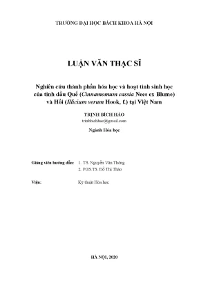 Nghiên Cứu Tinh Dầu Quế và Hồi Tại Việt Nam