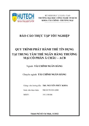 Quy Trình Phát Hành Thẻ Tín Dụng Tại ACB: Hướng Dẫn Chi Tiết