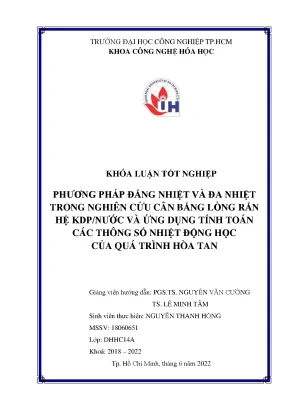 Nghiên Cứu Phương Pháp Đẳng Nhiệt và Đa Nhiệt trong Cân