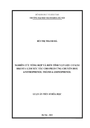 Nghiên Cứu Vật Liệu Cơ Kim HKUST-1 Từ Đại Học Bách Khoa