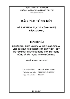 Nghiên Cứu Thực Nghiệm và Mô Phỏng Nút Khung Liên Hợp