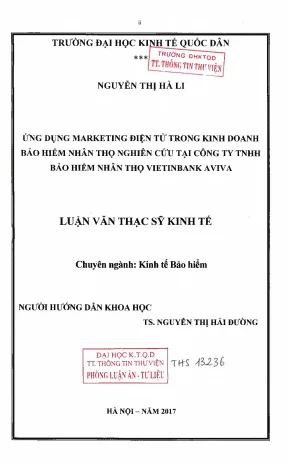 Ứng Dụng Marketing Điện Tử Trong Kinh Doanh Bảo Hiểm 