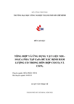 Nghiên Cứu Vật Liệu MIL-101(Cr) Pha Tạp CuFe Để Xác Định