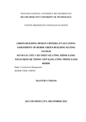 Đánh Giá Tiêu Chí Thiết Kế Công Trình Xanh: Nghiên Cứu 