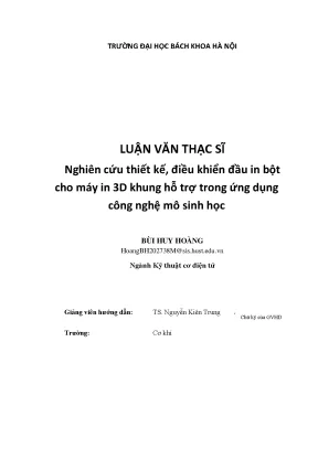Nghiên Cứu Thiết Kế Đầu In Bột Cho Máy In 3D Trong Ứng