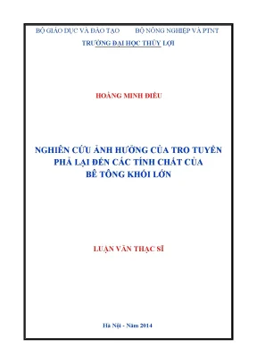 Nghiên Cứu Ảnh Hưởng Của Tro Tuyển Phả Lại Đến Tính Chất