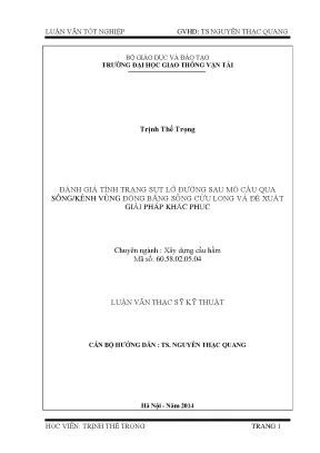Đánh Giá Tình Trạng Sụt Lở Đường Sau Mố Cầu Qua Sông