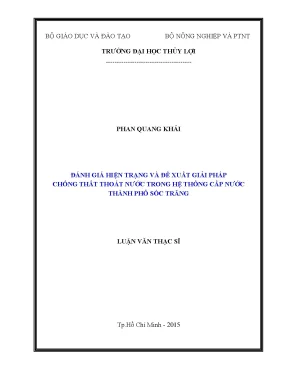 Giải Pháp Chống Thất Thoát Nước Trong Hệ Thống Cấp Nước