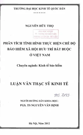 Phân Tích Tình Hình Thực Hiện Chế Độ Bảo Hiểm Xã Hội Hưu 
