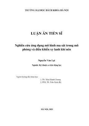 Ứng Dụng Mô Hình Ma Sát Trong Điều Khiển Xy Lanh Khí Nén