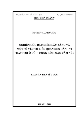 Nghiên Cứu Hành Vi Phạm Tội Ở Đối Tượng Rối Loạn Cảm Xúc