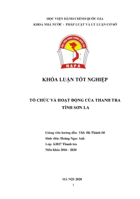 Tổ Chức và Hoạt Động của Thanh Tra Tỉnh Sơn La: Phân 