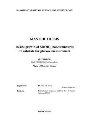 Tổng Hợp Nanostructures Ni(OH)2 Để Đo Glucose: Nghiên 