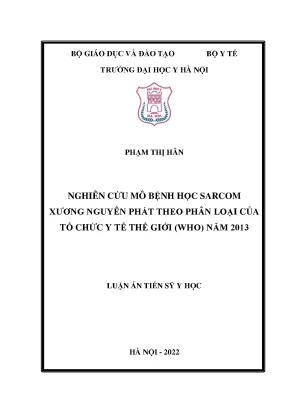 Nghiên Cứu Mô Bệnh Học Sarcom Xương Nguyên Phát Theo 