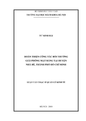 Cải thiện công tác bồi thường giải phóng mặt bằng tại