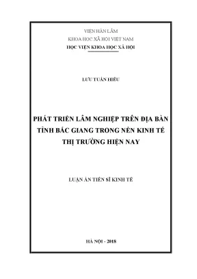 Phát Triển Lâm Nghiệp Tại Bắc Giang Trong Nền Kinh Tế
