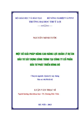 Giải Pháp Nâng Cao Năng Lực Quản Lý Dự Án Đầu Tư Xây 
