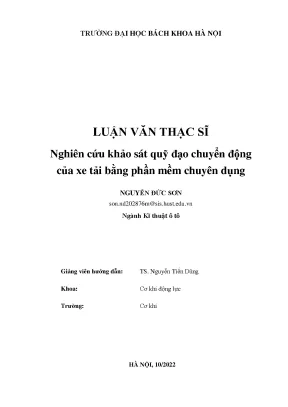 Nghiên Cứu Quỹ Đạo Chuyển Động Của Xe Tải Bằng Phần Mềm