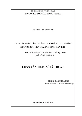 Giải Pháp Tăng Cường An Toàn Giao Thông Đường Bộ Tại 
