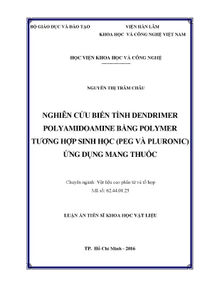 Nghiên Cứu Biến Tính Dendrimer Polyamidoamine Bằng 