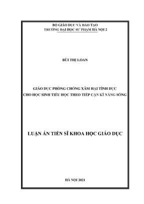 Giáo Dục Phòng Chống Xâm Hại Tình Dục Cho Học Sinh Tiểu