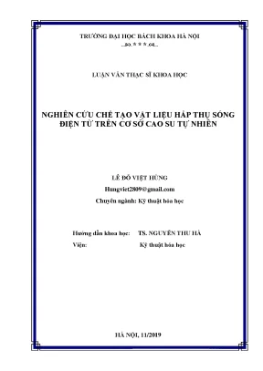 Nghiên Cứu Vật Liệu Hấp Thụ Sóng Điện Từ Từ Cao Su Tự Nhiên