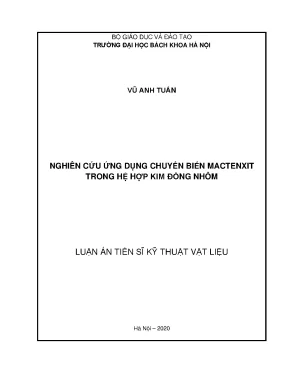 Nghiên Cứu Ứng Dụng Chuyển Biến Mactenxit Trong Hệ Hợp