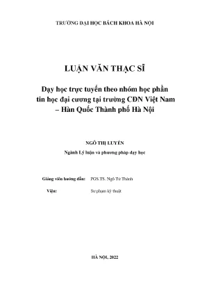 Dạy Học Trực Tuyến Nhóm Tin Học Tại CĐN Việt Nam – Hàn Quốc