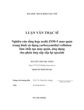 Nghiên cứu tổng hợp zeolit ZSM-5 sử dụng carboxymethyl