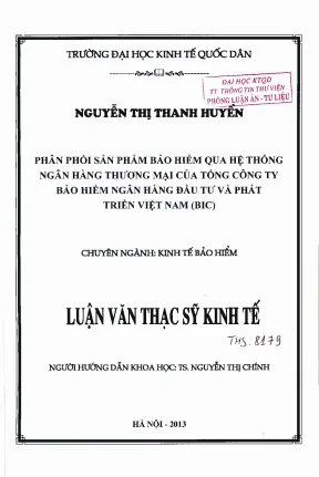 Phân Phối Sản Phẩm Bảo Hiểm Qua Hệ Thống Ngân Hàng 