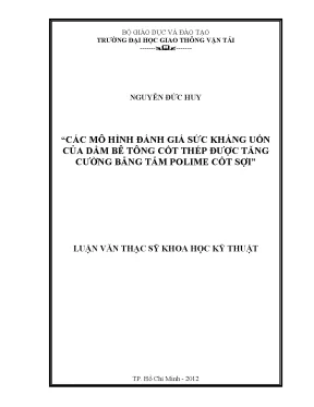 Mô Hình Đánh Giá Sức Kháng Uốn Dầm Bê Tông Cốt Thép Tăng 
