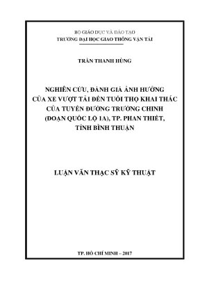 Nghiên Cứu Ảnh Hưởng Của Xe Vượt Tải Đến Tuổi Thọ Tuyến