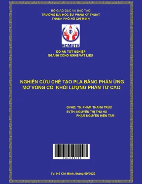 Nghiên Cứu Chế Tạo Polylactic Acid Bằng Phản Ứng Mở Vòng