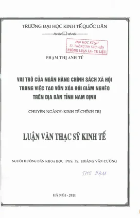 Vai trò của Ngân hàng Chính sách xã hội trong việc xóa