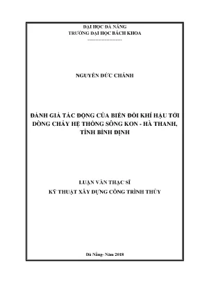 Đánh Giá Biến Đổi Dòng Chảy Sông Kone - Bình Định Dưới