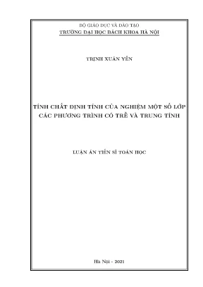 Nghiên Cứu Tính Chất Định Tính Của Nghiệm Các Phương