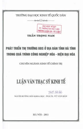 Phát Triển Thị Trường Bất Động Sản Tại Hà Tĩnh: Thực