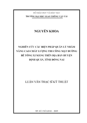 Nâng Cao Chất Lượng Thi Công Mặt Đường Bê Tông Xi Măng