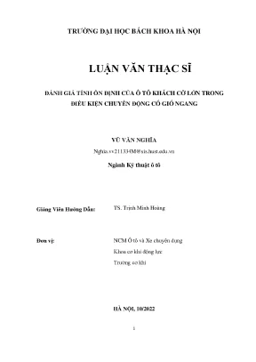Đánh Giá Tính Ổn Định Của Ô Tô Khách Cỡ Lớn Trong Điều
