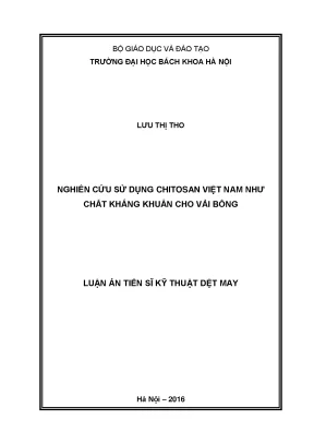 Nghiên Cứu Sử Dụng Chitosan Việt Nam Như Chất Kháng 